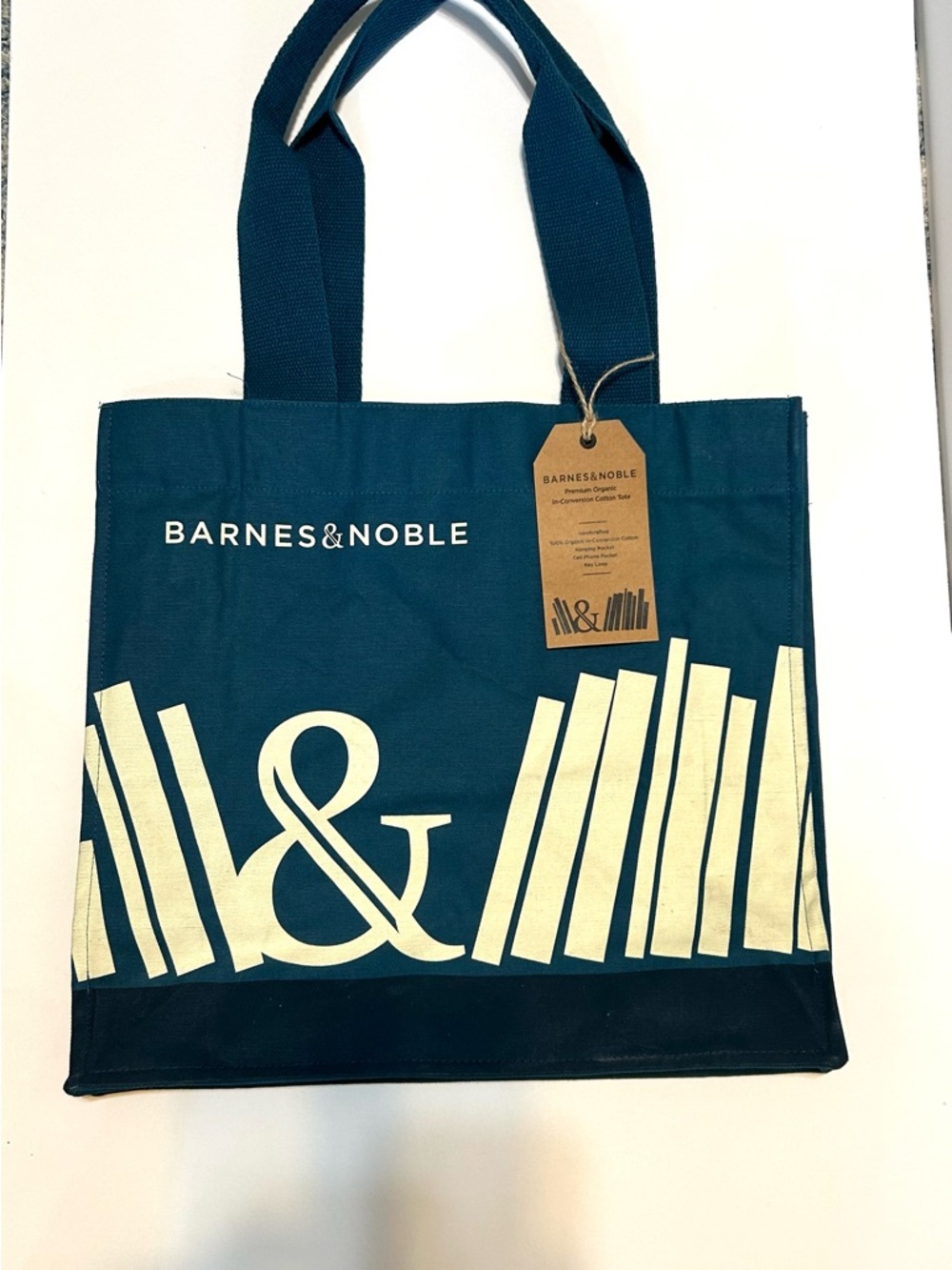 NWT Barnes & Noble Deep Teal Large Book Tote